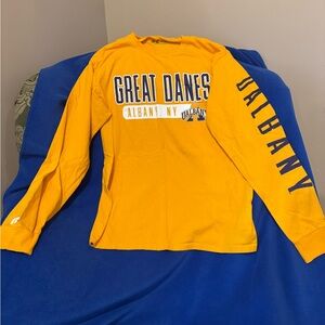 UAlbany Great Danes Long Sleeve T-shirt. Size Medium